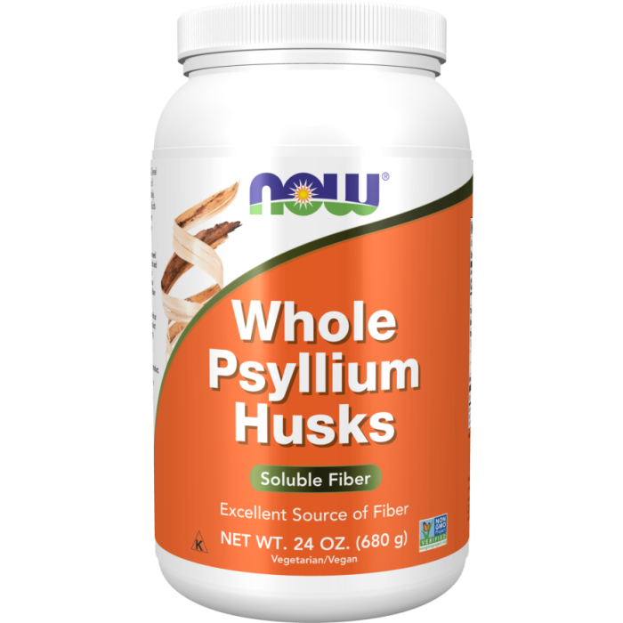 NOW Foods Psyllium Husk Whole, 24 oz - Front
