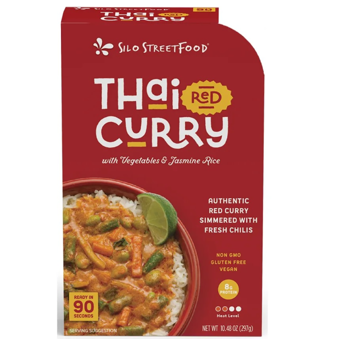 Silo StreetFood Thai Red Curry with Vegetables and Jasmine Rice - Front view