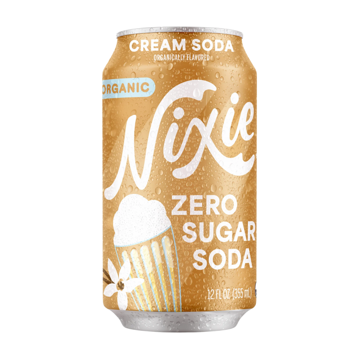 Nixie Organic Zero Sugar Soda Cream Soda - Front view