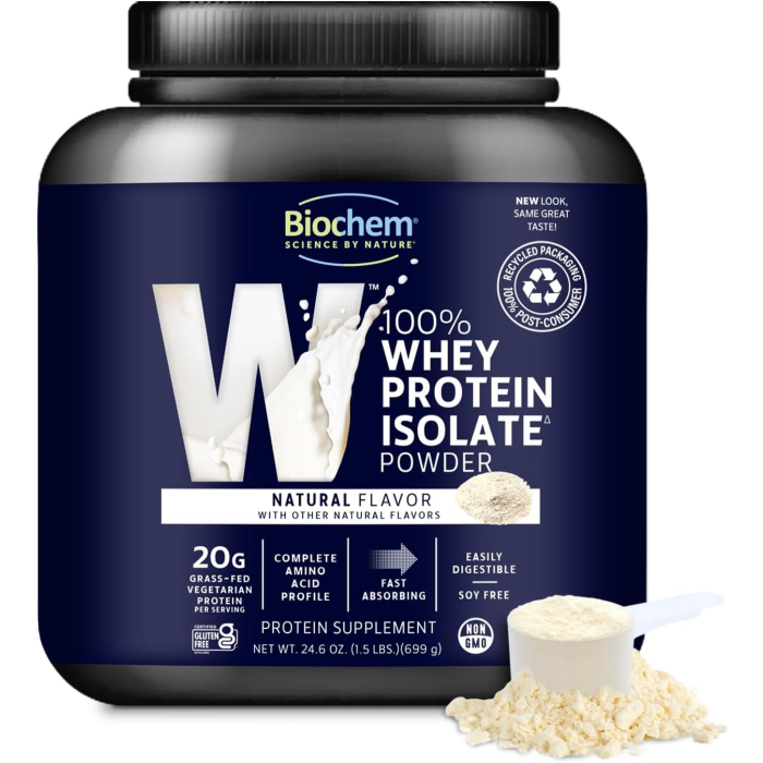BioChem Whey Protein Isolate Natural, 24.6 oz. 