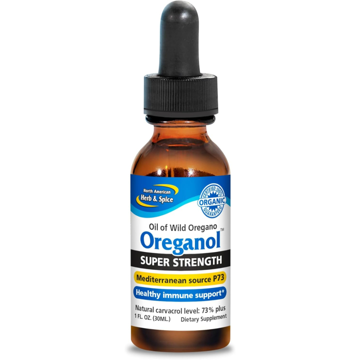 Organic North American Herb Oil of Oregano Super Strength, 1 fl.oz.