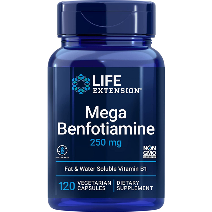 Life Extension Mega Benfotiamine, 120 Capsules