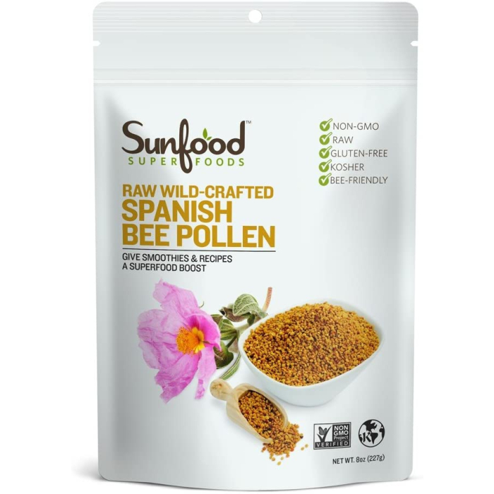 Sunfood Raw Spanish Bee Pollen - Front view