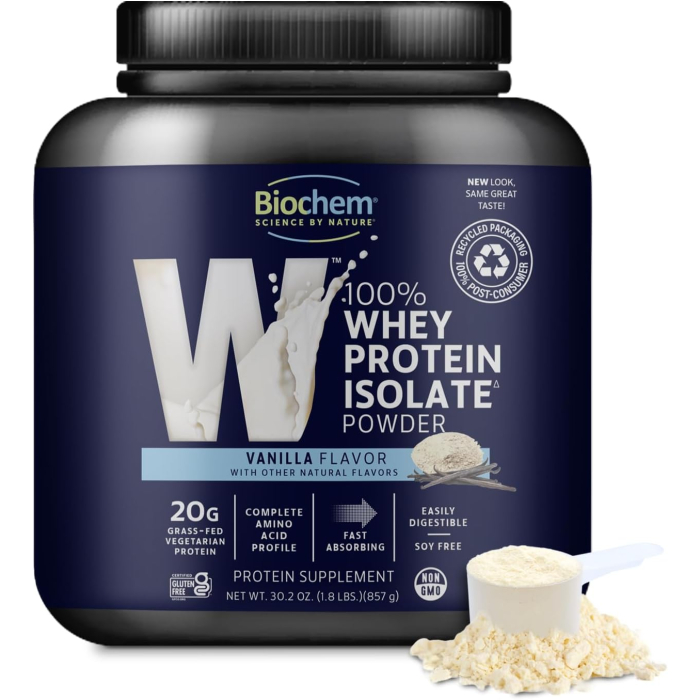 BioChem Vanilla 100% Whey Isolate Protein, 30.2 oz.