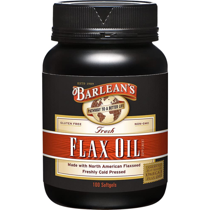 Barlean's Flax Oil 1000 mg, 100 Softgels