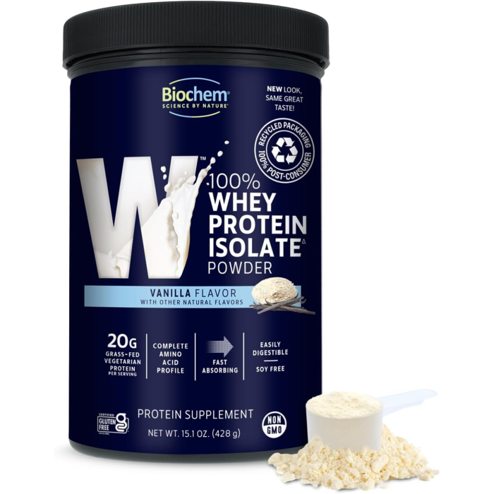 BioChem Vanilla 100% Whey Isolate Protein, 15.1 oz.