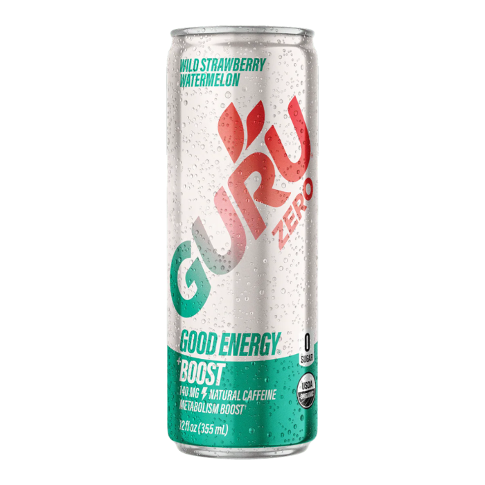 Guru Wild Strawberry Watermelon Good Energy and Boost Drink - Front view