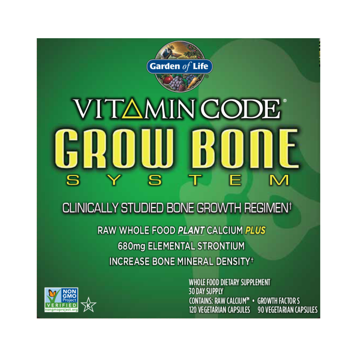 Garden of Life Vitamin Code Grow Bone System, 30-Day Kit