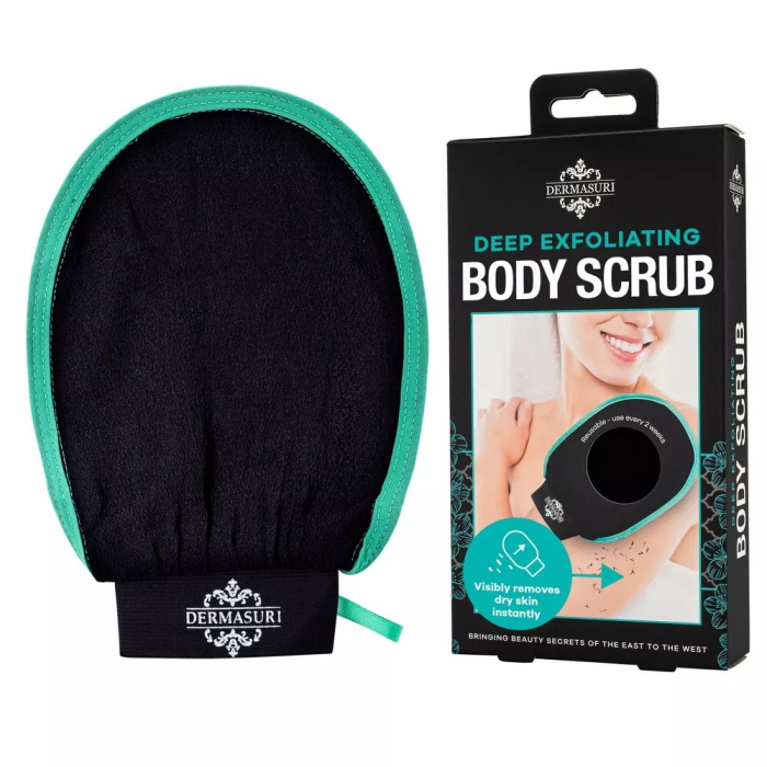 Dermasuri Deep Exfoliating Glove Body Scrub - Front view
