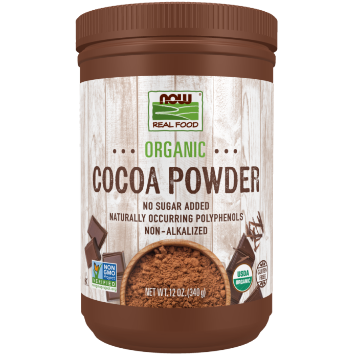 NOW Foods Cocoa Powder, Organic - 12 oz.