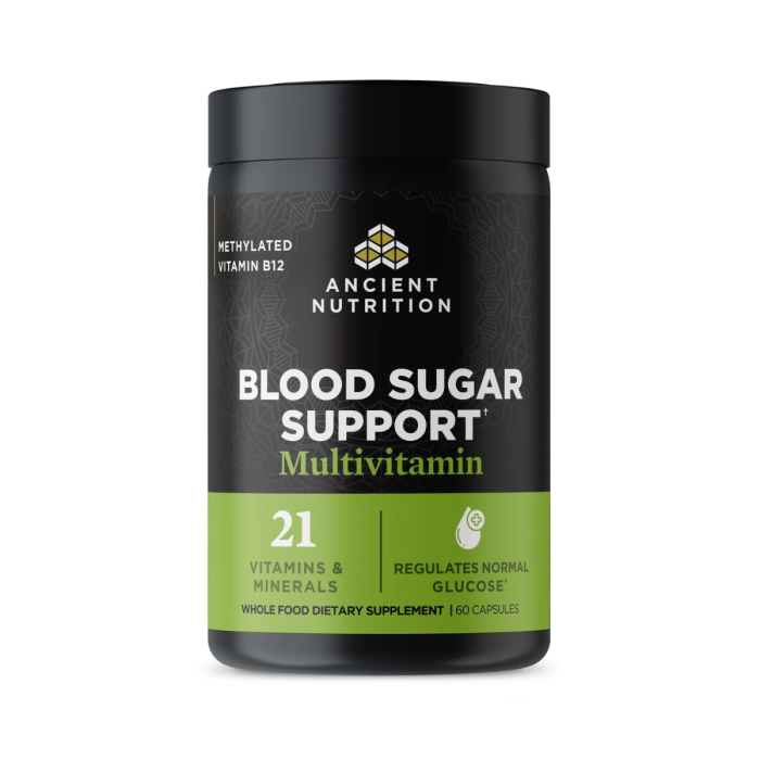 Ancient Nutrition Blood Sugar Support Multivitamin - Front view
