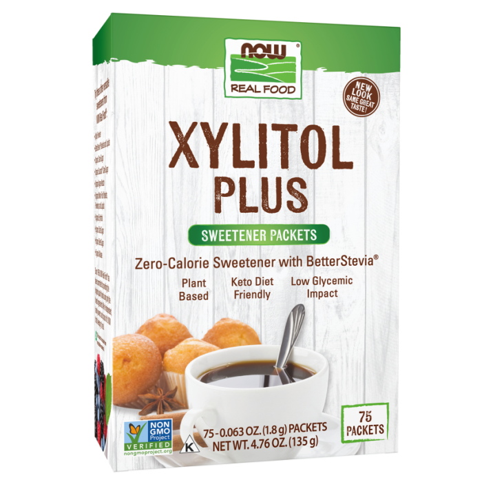 NOW Foods Xylitol Plus - 75 Packets