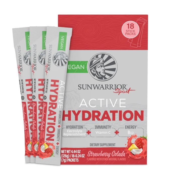 Sunwarrior Active Hydration Strawberry Colada - Front view