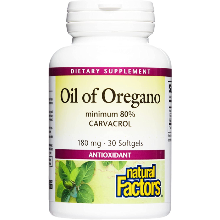 Natural Factors Oil of Oregano, 180mg, 30 Softgels