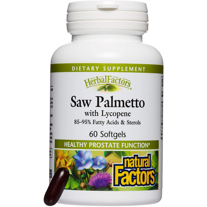 Natural Factors Saw Palmetto with Lycopene, 60 Softgels