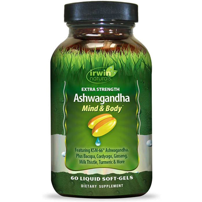 Irwin Naturals Extra Strength Ashwagandha Mind & Body, 60 Softgels