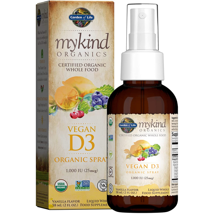 Garden of Life Organics Vegan D3 Organic Spray, Vanilla Flavor, 2 fl. oz.