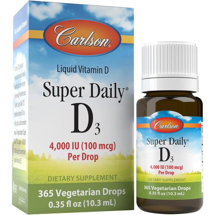 Carlson Super Daily D3 4000IU, 0.36 Ounce