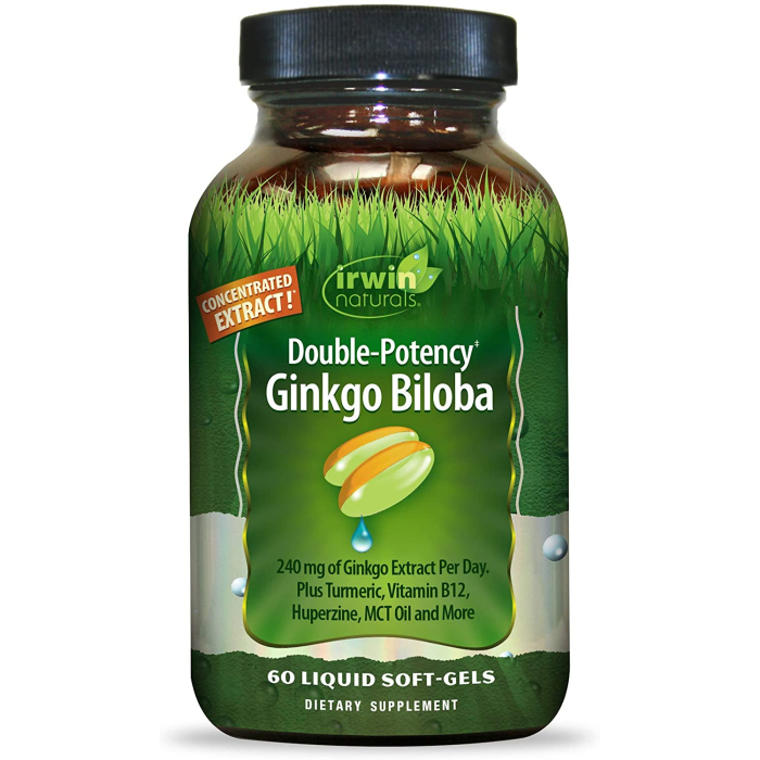 Irwin Naturals Double-Potency Ginkgo Biloba, 60 Softgels