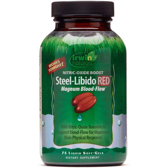 Irwin Naturals Steel-Libido Red, 75 Softgels