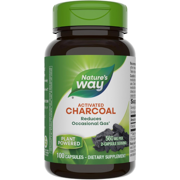 Nature's Way Activated Coconut Husk Charcoal, 100 Capsules