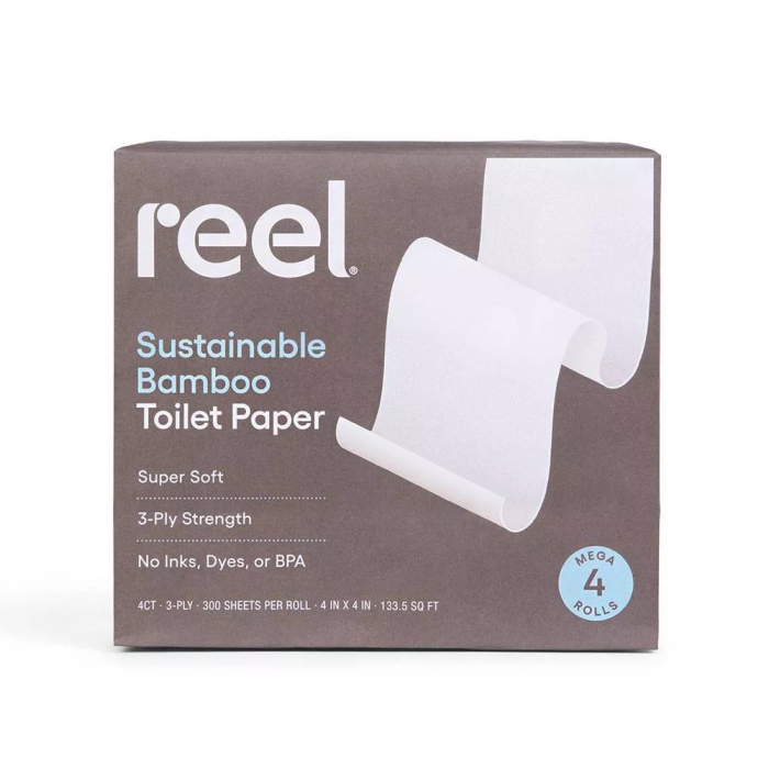Reel Paper Premium Bamboo Toilet Paper - Front view