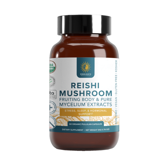 Wholesun Wellness Organic Reishi Mushroom - Front view