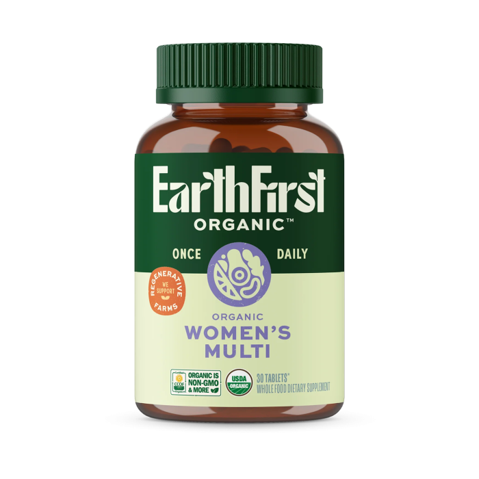 EarthFirst Organic Women's Multi Once Daily - Front view