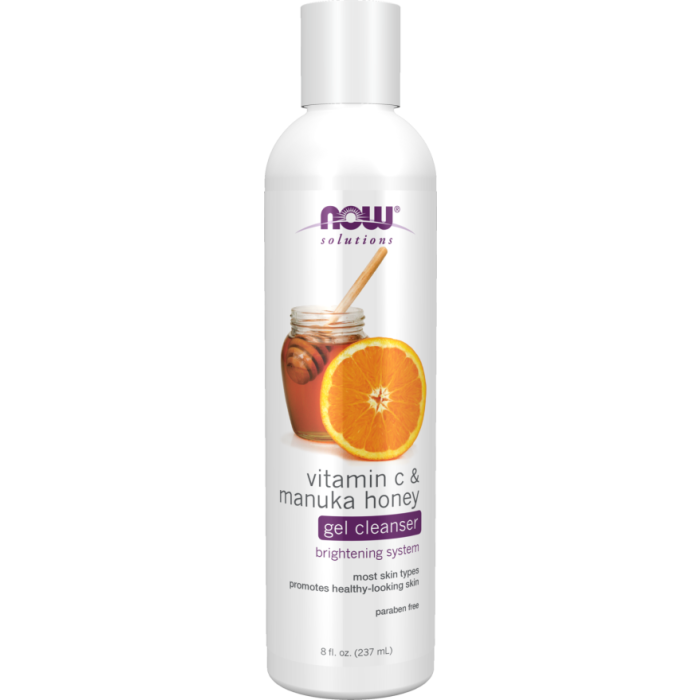 NOW Foods Vitamin C & Manuka Honey Gel Cleanser - 8 fl. oz.