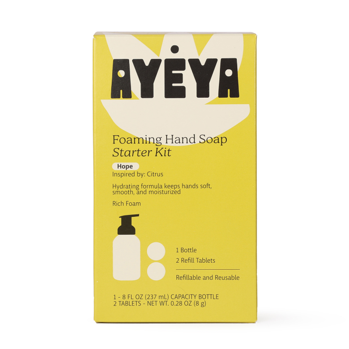 Ayeya Foaming Hand Soap Starter Kit Hope - Front view