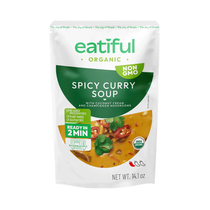 Eatiful Organic Spicy Curry Soup - Front view