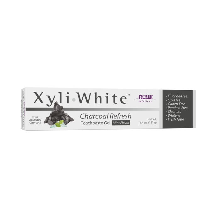 NOW Foods XyliWhite™ Charcoal Refresh Toothpaste Gel - 6.4 oz.