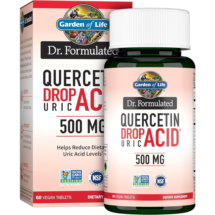 Garden of Life Dr. Formulated Quercetin Probiotic & Uric Acid Support 30 small tablets
