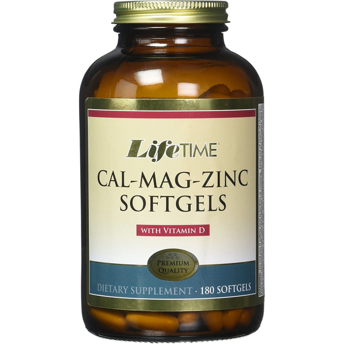 LifeTime Cal-Mag-Zinc Softgels, 180 Softgels