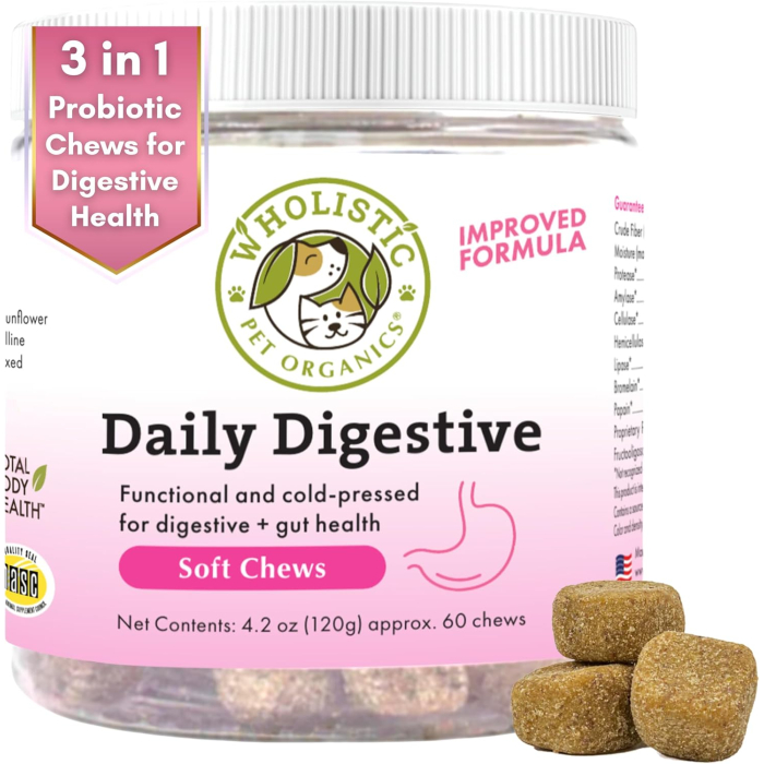 Wholistic Pet Organics Digest All Plus Soft Chews, 60 Chews