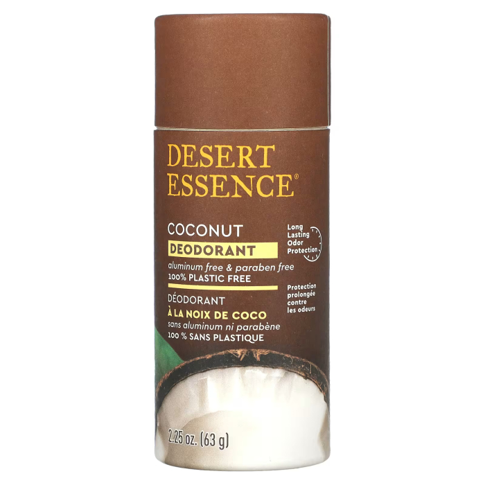 Desert Essence Plastic-Free Coconut Deodorant, 2.25 oz.