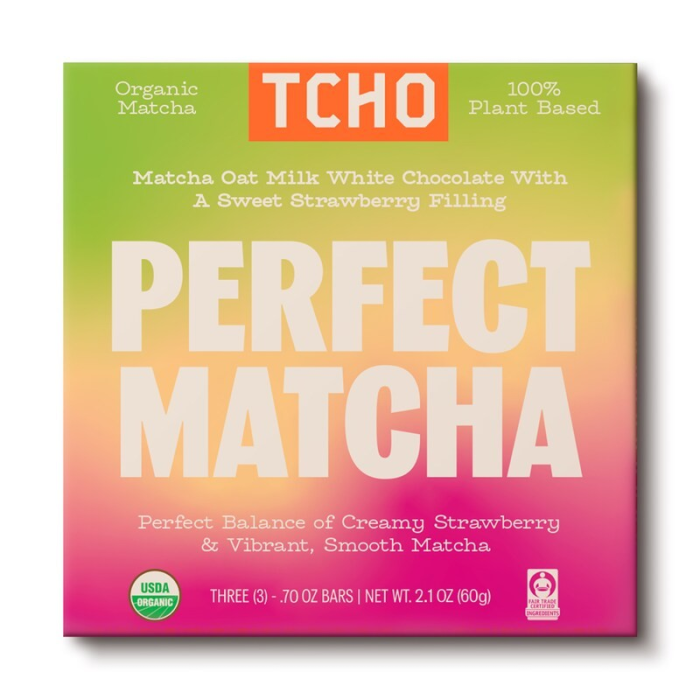 Tcho Perfect Matcha Chocolate Bar - Front view