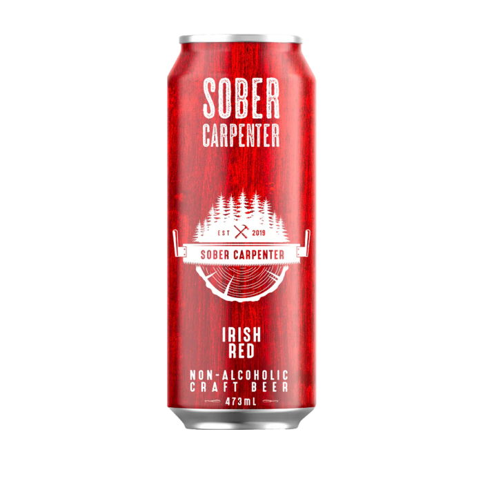 Sober Carpenter Non-Alcoholic Irish Red Ale Beer - Front view