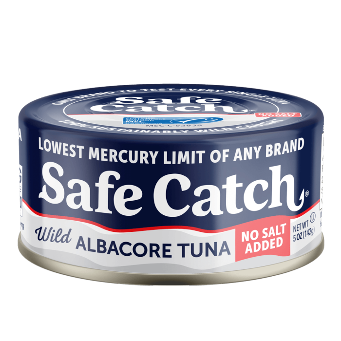 Safecatch No Salt Added Wild Albacore Tuna - Front view