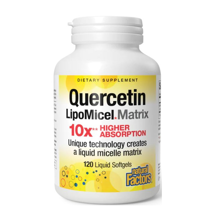 Natural Factors Quercetin LipoMicele Matrix, 60 Softgels