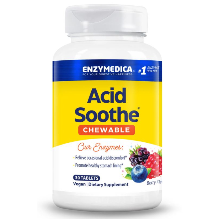 Enzymedica Acid Soothe Berry Chewable, 30 tb.