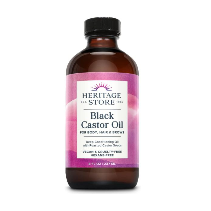 Heritage Store Black Castor Oil, 8 fl. oz.