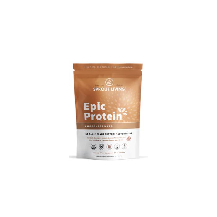 Sprout Living Epic Chocolate Maca Protein Powder - Front view