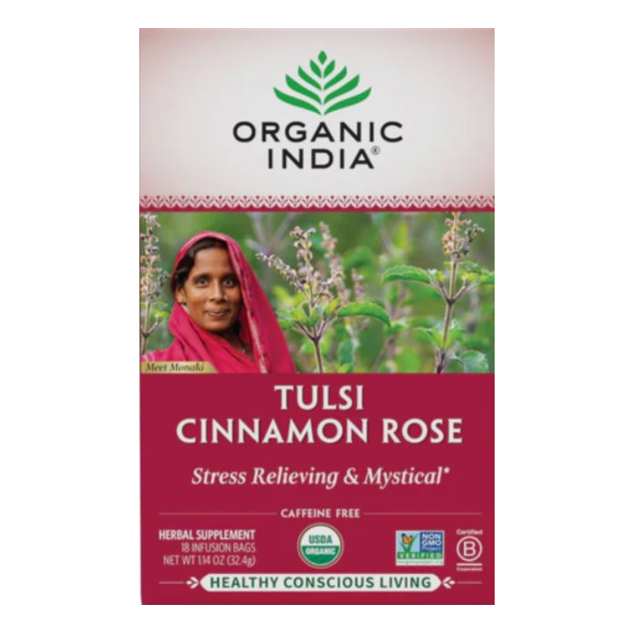 Organic India Tulsi Cinnamon Rose Tea - Main