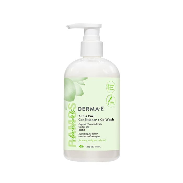 Derma E 2-In-1 Curl Conditioner + Co-Wash, 12 oz. 
