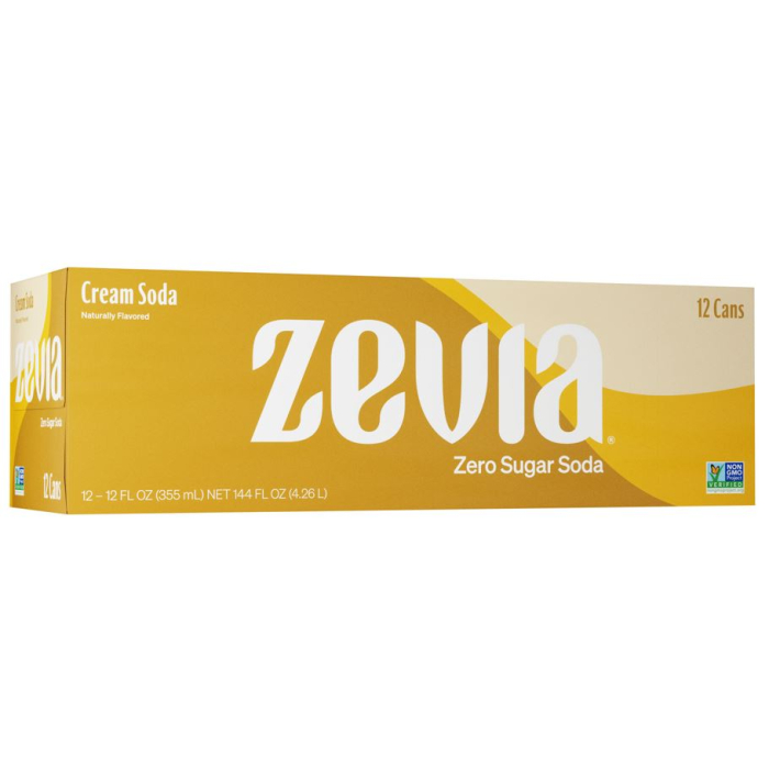Zevia Zero Calorie Soda Cream Soda - Front view
