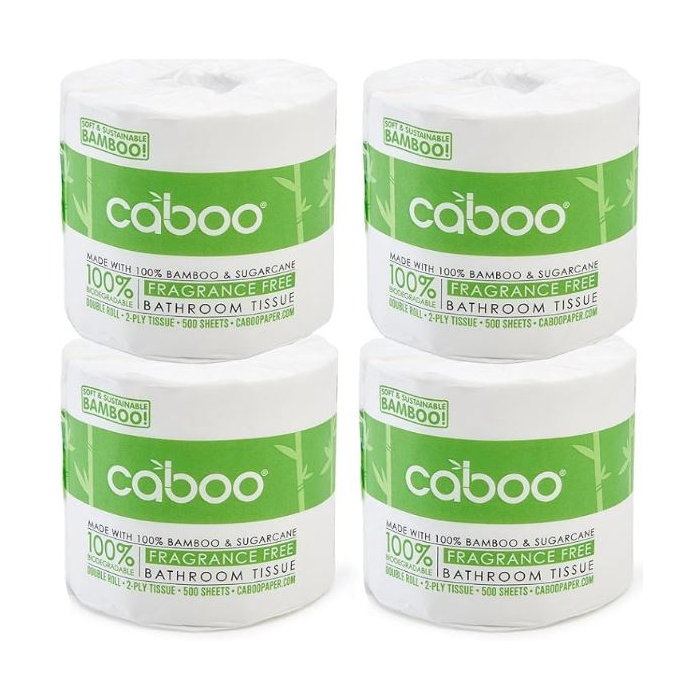 Caboo Tree Free Bamboo Toilet Paper, 4 pack