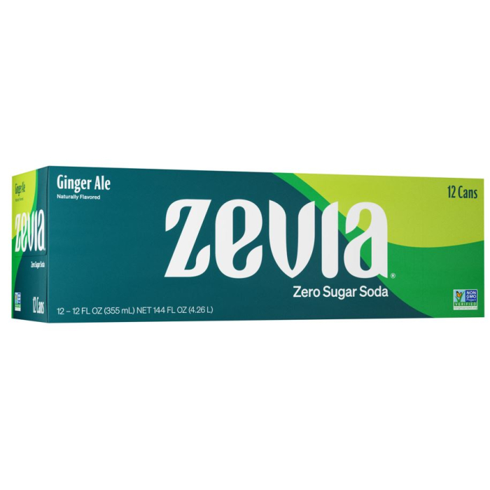 Zevia Zero Calorie Soda Ginger Ale - Front view