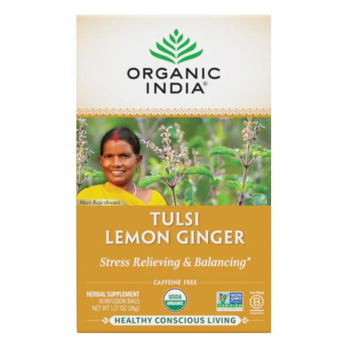 Organic India Tulsi Lemon Ginger Tea - Main