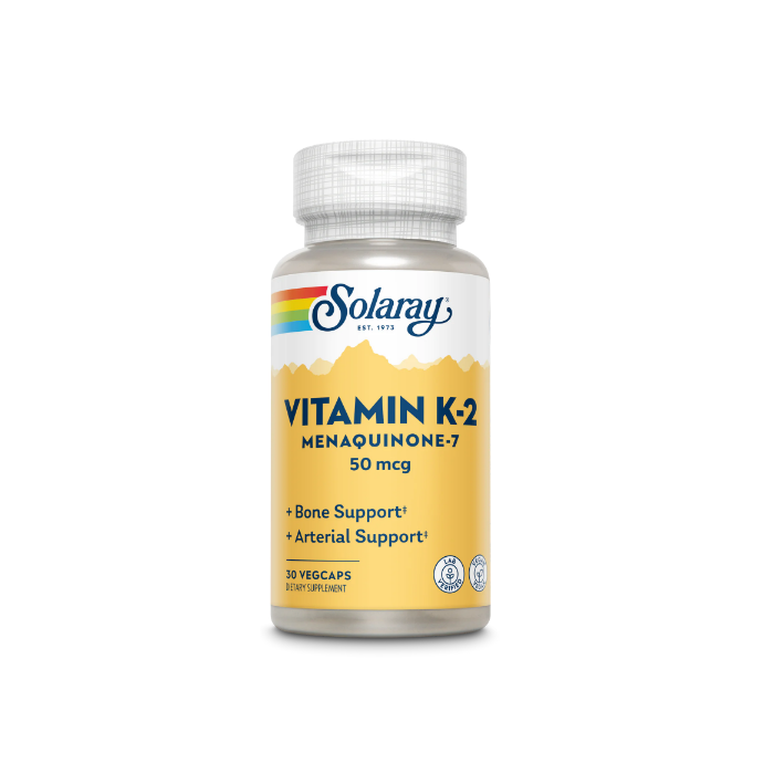 Solaray Vitamin K-2, Menaquinone-7, 50mcg, 30 Vegetarian Capsules
